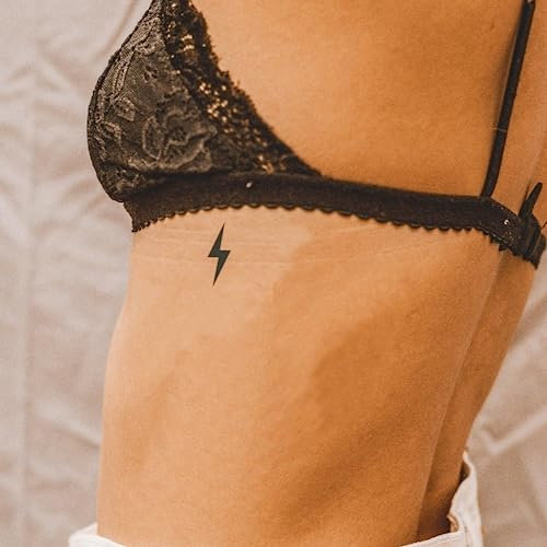 Inkster® Blitz ausgefüllt Tattoo | Temporäres Tattoo mit EU-Kosmetikzertifizierung | wasserfest + vegan | revolutionäres 2-Wochen-Tattoo | Fake Tattoos und Klebetattoos für Erwachsene