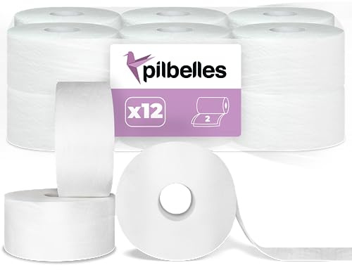 Industrielles Toilettenpapier Doppelschicht - 12 Rollen, 95 m/Rolle - Industrielle Toilettenpapier Laminatpaste