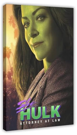 NEDOES Leinwand-Poster, Motiv: She-Hulk Attorney at Law, Wandkunst, Dekor, Bild, Gemälde für Wohnzimmer, Schlafzimmer, Dekoration, Rahmenstil, 20 x 30 cm