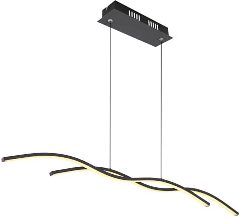 Globo LED-Pendelleuchte - Schwarz - Weiß - Kunststoff - Metall - 1-flammig - 88 x 118 cm