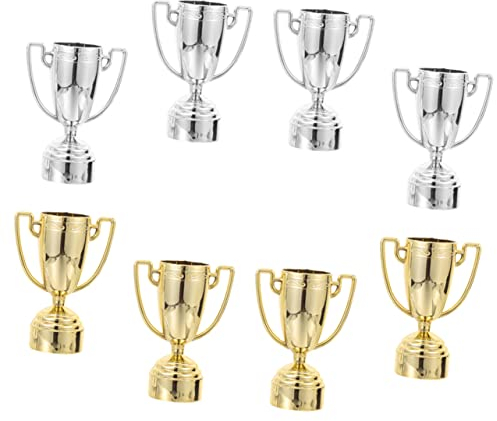 Lurrose 8 Pezzi Piccolo Trofeo Oggetti Di Scena Per Trofei Sportivi Trofeo Per Bambini Trofeo 1° Classificato Premio Del Concorso Per Bambini Trofei Per Base Bambino Adulto Addominali