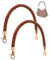 MEGAVOW 2 Stück Taschengriff Henkel, PU Ersatz Taschenriemen Taschengriffe Geflochten, Taschengurt PU Leder DIY Schulterriemen mit Metallhaken, für Tote Handtasche Umhängetaschen, Braun, 40cm