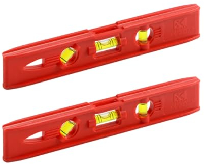 RDNKVB 2pcs Mini nivel magnético niveles 45°/90°/180° Nivel de bloque resistente a impactos Marco de aluminio Imán fuerte legible desde la parte superior Adecuado para profesionales de la construcción