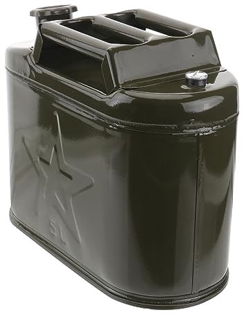 PAMINGONO 1 Pc Char Bidon De Kérosène Réservoir De Pétrole Réservoir D'air Portatif Réservoir De Carburant De Voiture Réservoir D'essence Bidon De Gaz En Acier Bidon D'essence Le Fer Green