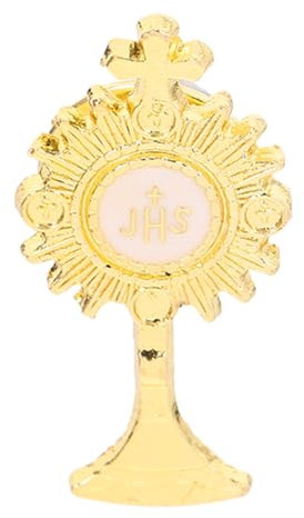 CALLARON Gold Tone Chalice Cross Lapel Pin for Catholic Communion Ceremonies Enamel Cross Pin Meticulously Crafted for Boys