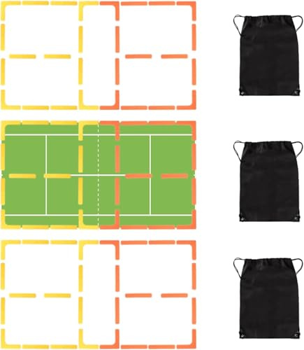 BOOSTEADY Court Marker Pickleball Marker Kit rutschfest Marker windabweisend Court Lines Marker für den Innen- und Außenbereich, 28 Stücke oder 84 Stücke