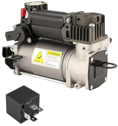 ISINEVER Luftfederung Luftfeder Kompressor mit Relais Vorne 2Pin Kompatibel mit Mercedes-Benz E-Klasse W211 S-Klasse W220 CLS C219 Airmatic 2113200304 2203200104 2113200104