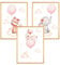 GZYYANG Poster Kinderzimmer 3er Set Bilder Babyzimmer Mädchen A4 Babyzimmer Deko Bilder,Tiere Poster Kinderzimmer Jungen, Ohne Bilderrahmen