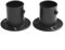 Stainless Steel Wardrobe Bracket Flange Rail Rod Socket End Support Closet Rod Holder Wall Mount Pole Support for Bathroom Kitchen Bedroom Balcony Black 2 Pieces(25mm)