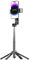 Jemey Gimbal Stabilizer for Smartphone, 360° Rotation Extendable Selfie Stick Tripod with Wireless Remote, Auto Balance 1-Axis Smartphone Gimbal for Live Video Recording, Tiktok, Vlog, YouTube