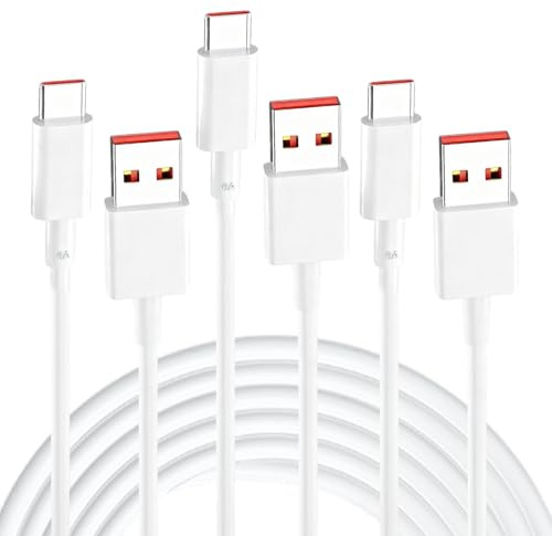 Cavo USB-C 120W 6A3 Pezzi, 2m, Cavo di Ricarica Rapida e Trasmissione Dati perXiaomi 14 e 14 Pro、14 Ultra，Redmi K80、K80 Pro，15 Pro、15S Pro、15 Ultra，17 Pro、17 Pro Max，Note 12、Note 12 Pro、Note 12 Pro+