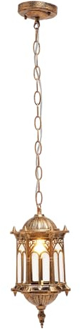 Hängelampe, Antik Hängeleuchte Federung Vintage Pendelleuchte Käfig Design Anhänger Licht, IP44 Schutzstufe, Dekor Pendelleuchte Pendellampe für Terrasse Garten, Hof, Balkon
