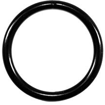10x Rundring, O-Ring, Stahl, schwarz, Größe: 32 mm (1 1/4)