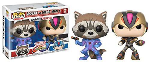 FunKo 0889698227841 Figur Marvel Vs Capcom Rakete Vs Megaman X Exclu Pop 10 cm, 2er-Pack