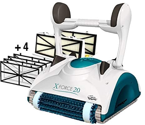 MAYTRONICS Dolphin X Force 20 Digital - Robot Elettrico Pulitore per Piscina Fino a 12 Mt - Doppia Filtrazione - Novita' - MY2024