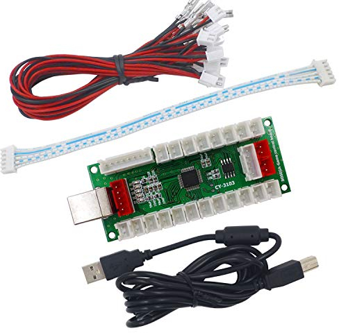 SJ@JX Arcade USB Encoder per PC PS3 Android - Joystick Arcade Zero Delay con Alimentazione 5V