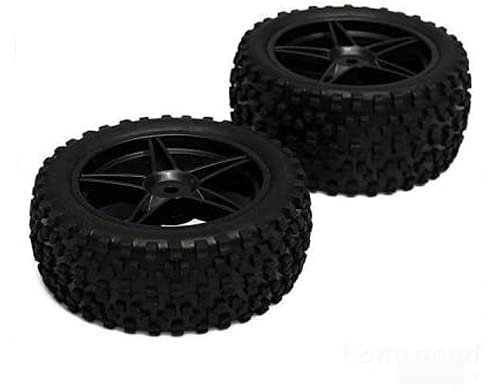 Amewi Satz von 2 kompletten Vorderrädern - Reifen + Felgen für XSTR und Booster Buggys