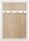 dasmöbelwerk Garderobe Wandpaneel mit 4 Haken FSC®-Zertifiziert Holz weiß 57705