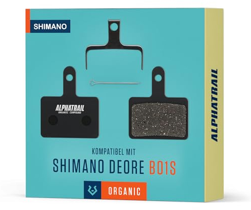 MTB Bremsbeläge für Shimano B01S B03S B05S MT200 & Tektro Bremsen I Hochleistungs-Resin I Langlebig & passgenau für E-Bikes und Mountainbikes I 1 Paar organische Scheibenbremsbeläge