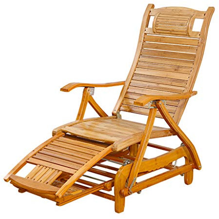 LHNLY-Liegen Liegender Relaxstuhl Garten Outdoor Schaukelstuhl Balkon Wohnzimmer Klappbar Schwingstuhl mit Auflage Armlehne Landhaus, Max.150kg