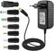 EFISH Adattatore di Alimentazione DC 12V 3A 36W,AC 100-240V a DC 12V Cavo di Alimentazione per Strisce LED,Fish Tank,Radiosveglia,Scanner,Aspirapolvere,Router,7 Diverse Spine