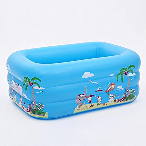 WSJYP Paddling Pool for Pets, Kids Paddling Bathing Pool,Sturdy Foldable Dog Swimming Pool, Bathtub Children Ball Pits For Garden Patio Bathroom,XL: 160 x 30 cm-Blue