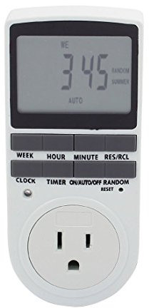 Toma de temporizador programable digital 120 V US 1800 W TS-839 toma de temporizador programable enchufe de 3 pines 24H