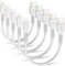 ADILIFT Short Lightning Charging Cable [5 Pack MFi Certified 0.2M] Fast Charging Cable 20cm Durable Lightening USB Data Cord Lead for iPhone 11 Pro Max Xs X XR 8 7 6 plus SE - White