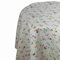 Wachstuch Wachstischdecke Tischdecke Gartentischdecke Größe wählbar Blumen Beige Rund 80 cm abwaschbar