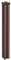 Mendler WPC-Pfosten Sarthe-WPC-Zaun, Pfeiler Pfahl, Stecksystem - 98cm, braun