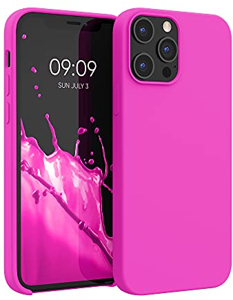 kwmobile Handyhülle für iPhone 12 Pro Max Hülle, für iPhone 12 Pro Max Case - Hülle Silikon - kabelloses Laden - Magenta