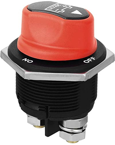 Schwarz Messing Batterie Isolator Schalter, 200A | ON-Off 2P SPST, Mini Batterieschalter, Kill Switches, Für Motorräder Autos Boote