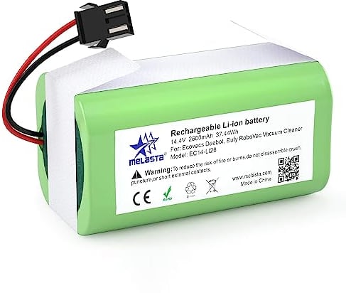 MELASTA 2600mAh Ersatzakku für Ecovacs Deebot N79 N79S DN622,14,4V Li-Ion Akku kompatibel mit Tesvor X500 S4 S6, Eufy RoboVac11,11S MAX30,30C Max12 15C MAX15T 35C G10 Hybrid,Conga 990 950 1090,IKHOS