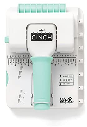 We R Memory Keepers Mini Cinch Bokbindning Bindning Verktygsmaskin | Spiralbindning för pärm, planerare, papper, boktillverkning, anteckningsblock stans gör fyrkantigt hål