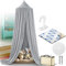 Kidiz® Baldachin Kinderzimmer Betthimmel babybett für Schlafzimmer Inkl. Aufbewahrungstasche | ohne Bohren | Saumlänge ca. 270cm | Moskitonetz Insektenschutz Moskitonetz Kinder Spielzelte Grau