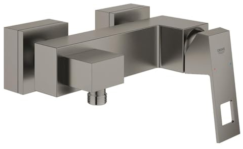 Grohe Brause-Einhebelmischer Eurocube hard graphite gebürstet, Wandmontage