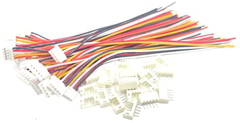 20 Pairs JST 2.0 PH Plug Connector, JST PH 2.0mm Pitch 5 Pin Male Female Connector Plug with 26AWG 150mm Wires Cables, for LED Strips Lights, RC Toys, Batteries
