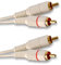 Cable Stop 5m White Twin RCA Phono Subwoofer Speaker Audio Cable 2x RCA Male to 2x RCA Male