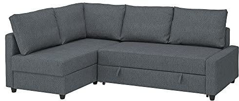 IKEA FRIHETEN Ecksofa mit Stauraum, mit extra Rückenkissen/Hyllie Dunkelgrau