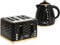 HOMCOM Kettle and Toaster Sets, 3000W 1.7L Rapid Boil Kettle & 4 Slice Toaster with 7 Browning Controls, Defrost, Reheat and Crumb Tray, Otter Thermostat, Black