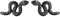 SLUYNZ S925 Sterlingsilber Punk Schlange Ohrstecker für Frauen Männer Damen Schlange Helix Ohrstecker Knorpel Kreuzstreifen Offene Schlangenohrringe (C-Black Gold)