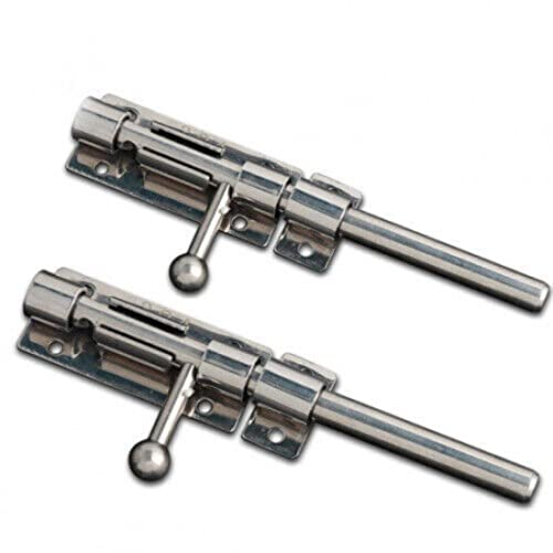 HOHOVYVY Universal-Edelstahl Bolzenriegel Zum Anschweißen Und Anschrauben Türriegel Sicherheitsriegel Torriegel Schlossriegel Metallschloß Schweißen