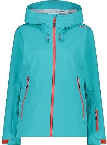 CMP Damen WOMAN JACKET FIX HOOD Skijacke türkis 46