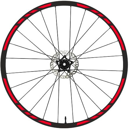 DualColorStampe Aufkleber Felgen MTB 26 Zoll - 27,5 Zoll - 28-29 Zoll Fahrrad MTB Aufkleber Felgen MTB Code B0097 (26 Zoll, Fluoreszierend rot)