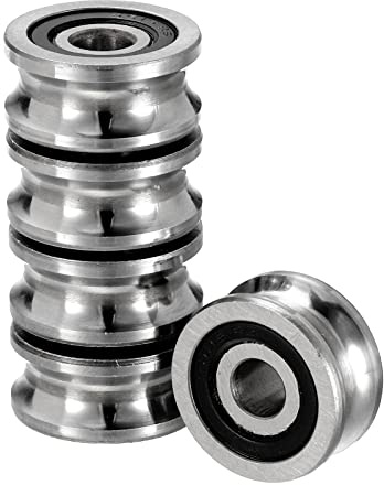 Kozelo SG15 U Muttern Kugel Lager 5x17x8mm Chrom Stahl ABEC1 5Stk | Abgedichtete Riemenscheibe Rad Rollen Lager für Schiene Schiene System Verwendung