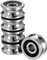 Kozelo 5Stk SG15 U Muttern Kugel Lager - [5x17x8mm] Abgedichtete Riemenscheibe Rad Rollen Lager für Schiene Schiene System Verwendung Chrom Stahl ABEC1