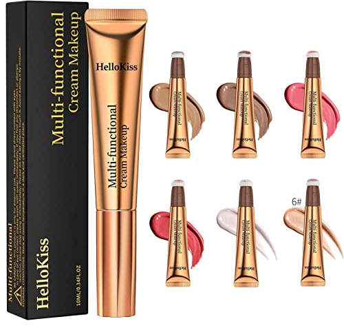 Rouge Highlighter Stick - Cremiger -Multi-Stick - Liquid Blush & Highlighter Makeup Contouring Make-up-Highlighter und Farbe für Gesicht und Körper Anloximt