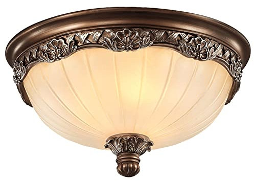 Moderne Deckenleuchte Deckenlampe Amerikanischer Stil Vintage Deckenleuchte Country Schmiedeeisen Harz Deckenleuchte Runder Glas Lampenschirm Home Wohnzimmer Schlafzimmer Arbeitszimmer Büro Deckenleuc