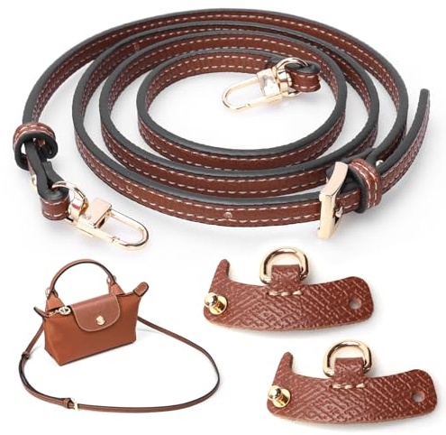 ZOLGINAH Schultergurt für Longchamp Tasche Damen, Schultergurt für Taschen Mini Bag Straps, No-Punch & Verstellbare, Leder Schulterriemen Umhängegurt für Taschen Riemen für Umhängetasche Crossbody Bag