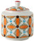 Pot à épices en porcelaine, pot à sucre, ensembles de crémier et de sucre de style pastoral, pot à sucre de bohême, ensemble de service à café, pichet à crème-orange-sucrier ( Color : Orange , Size :